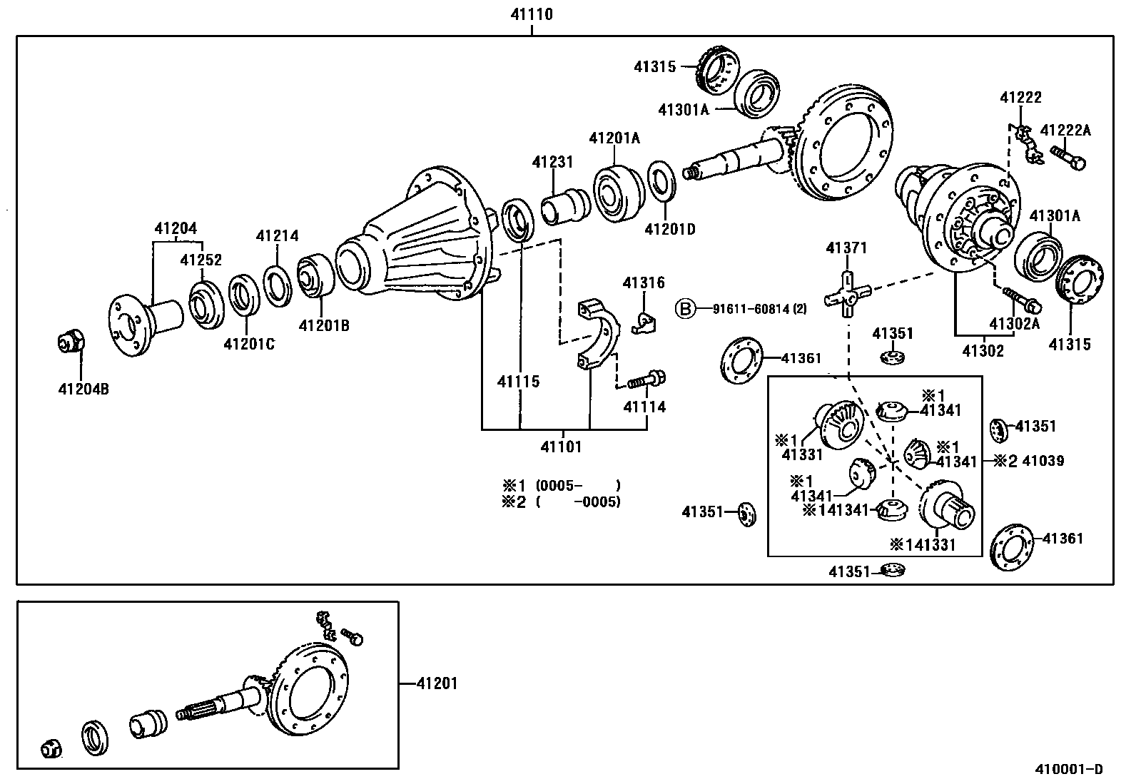 4101 — REAR AXLE HOUSING & DIFFERENTIAL