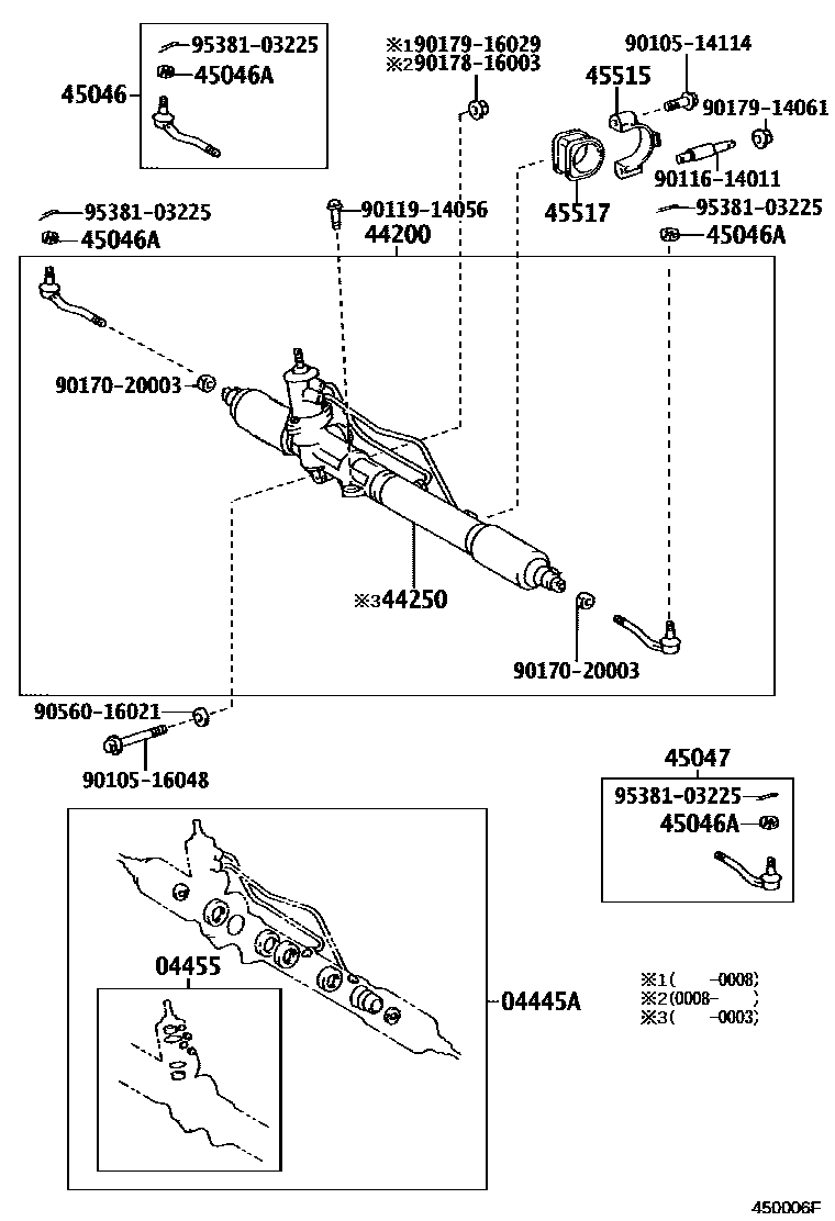 4505 — FRONT STEERING GEAR & LINK