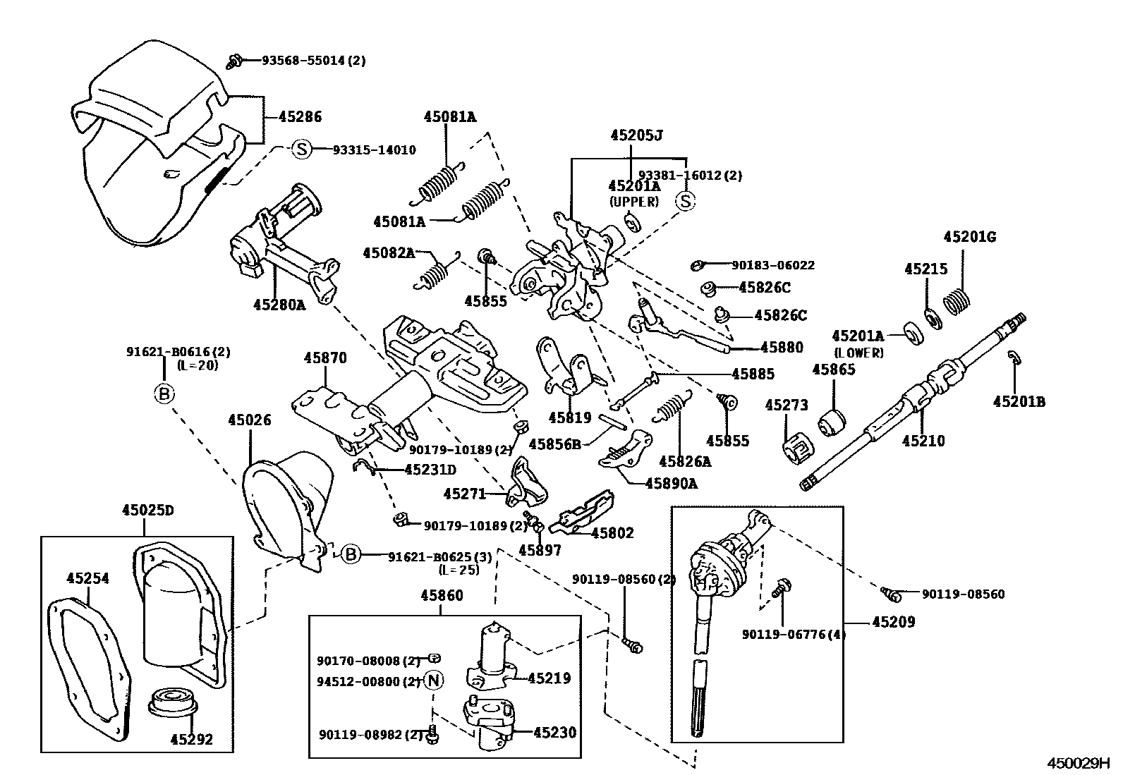 4501 — STEERING COLUMN & SHAFT
