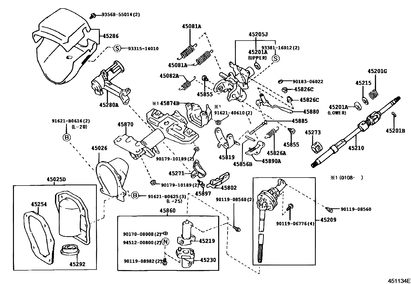 4501 — STEERING COLUMN & SHAFT
