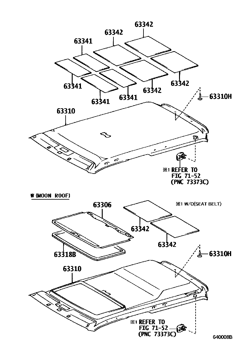 6452 — ROOF HEADLINING & SILENCER PAD