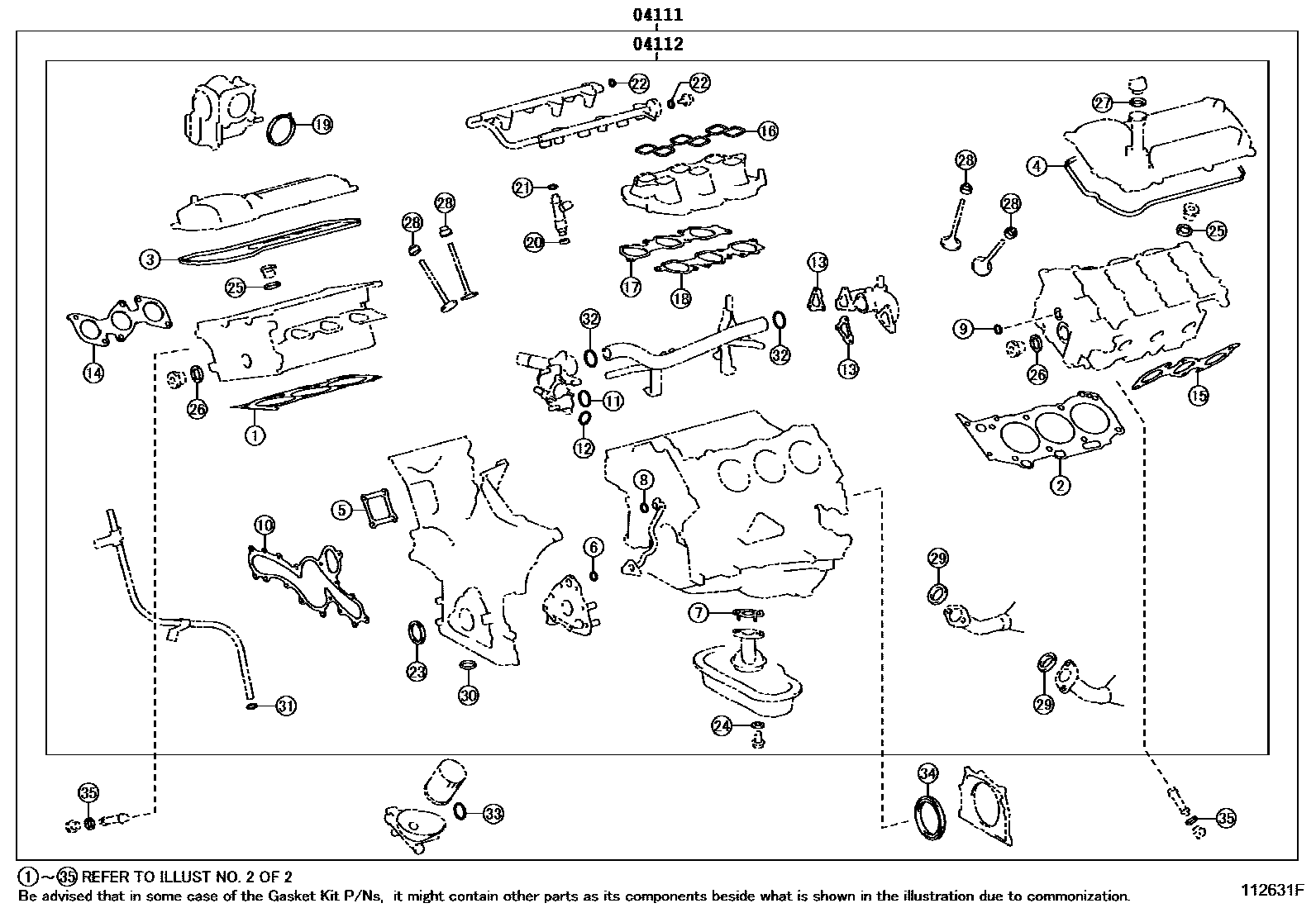 1103 — ENGINE OVERHAUL GASKET KIT