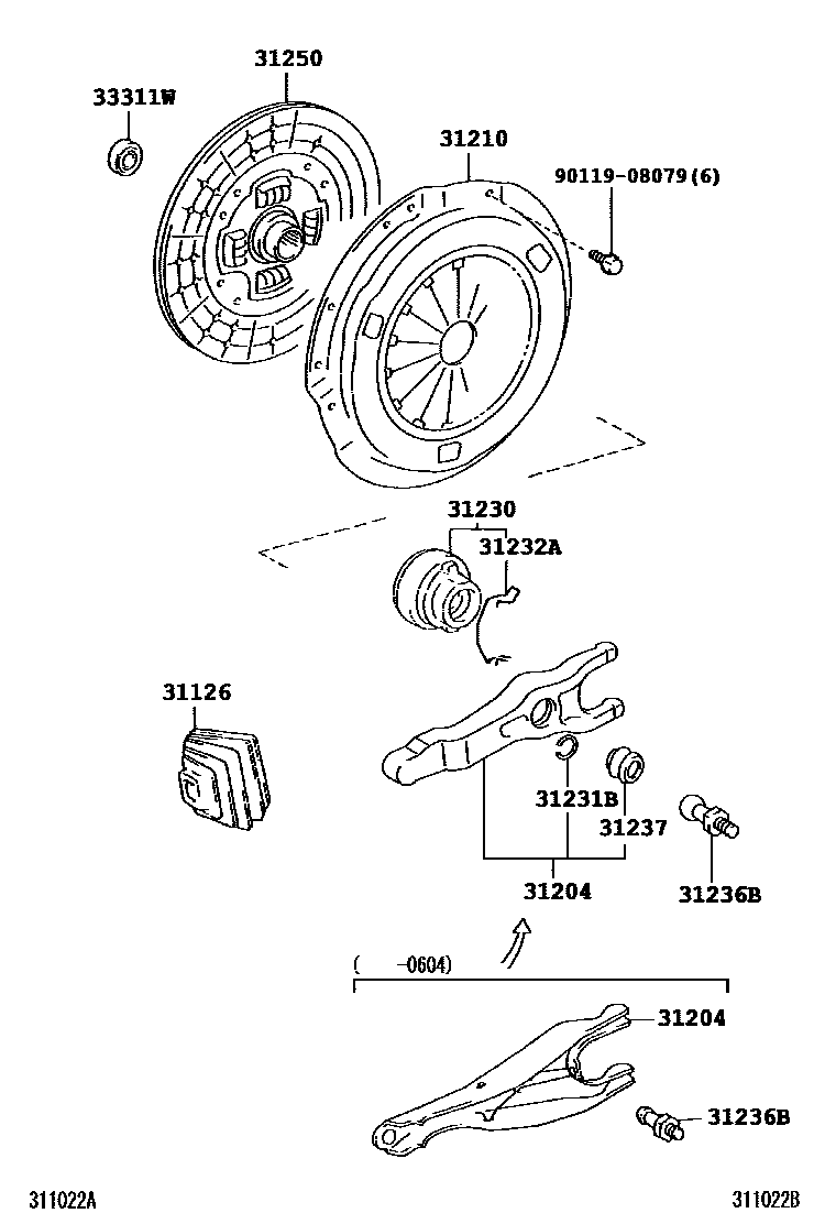 3101 — CLUTCH & RELEASE FORK