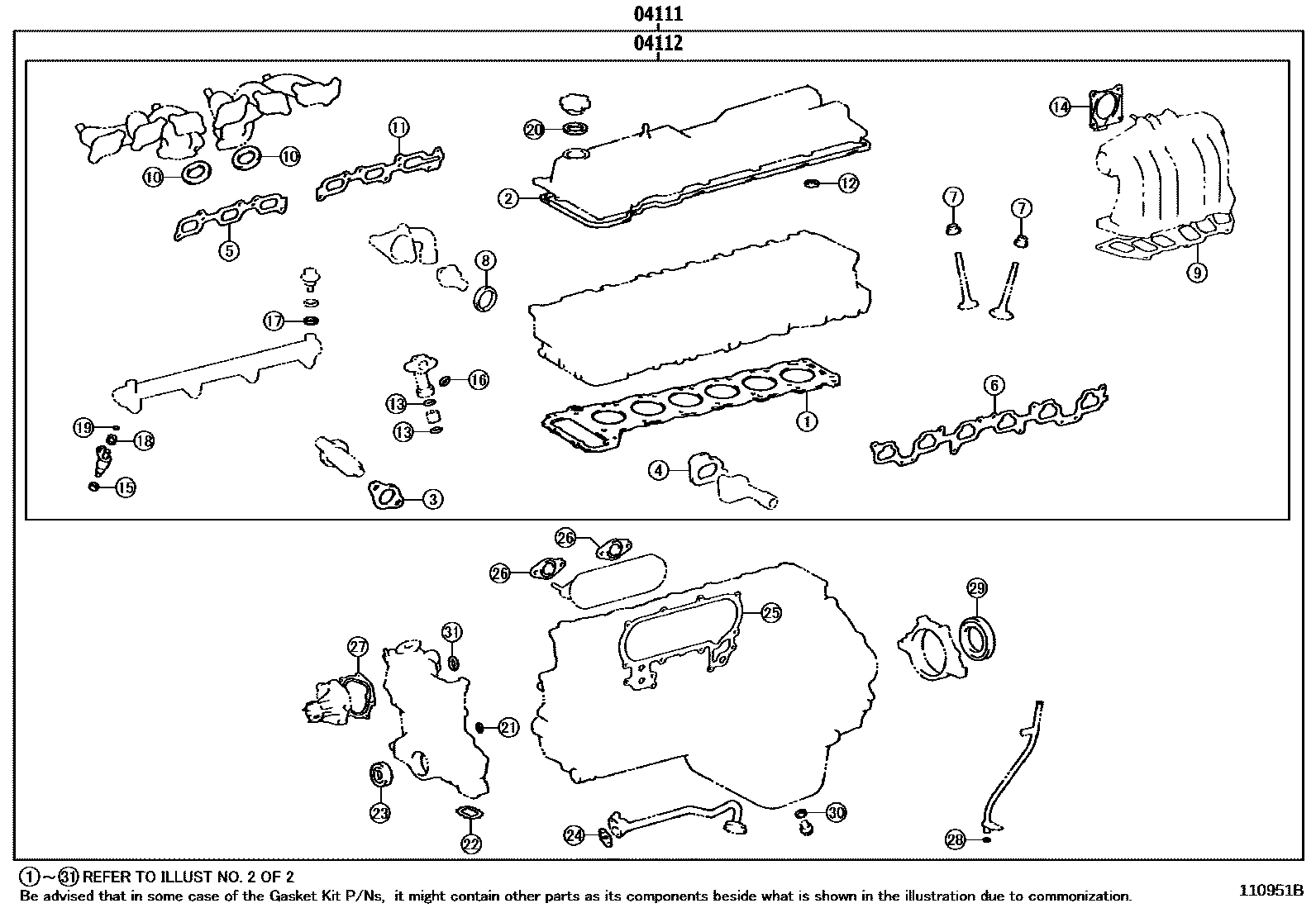 1103 — ENGINE OVERHAUL GASKET KIT