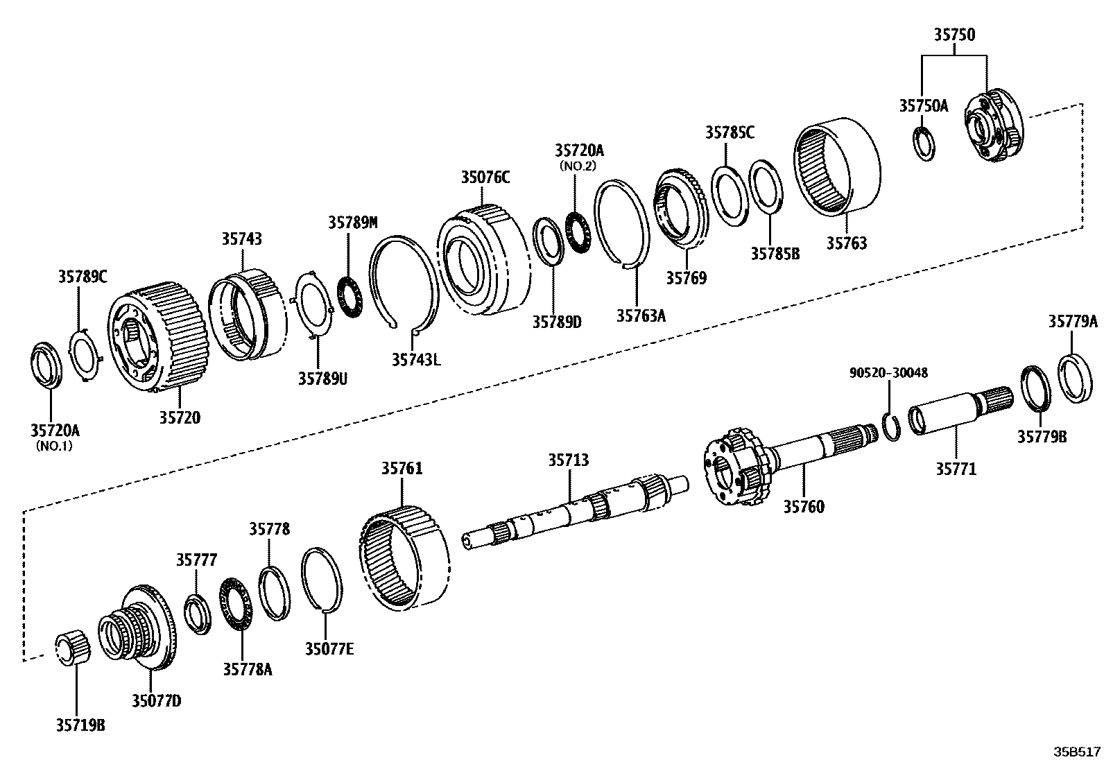 3510 — PLANETARY GEAR, REVERSE PISTON & COUNTER GEAR(ATM)