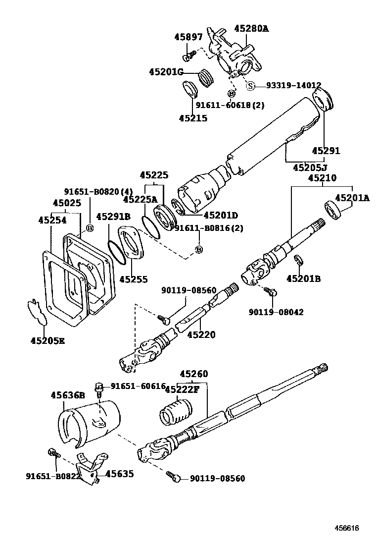 4501 — STEERING COLUMN & SHAFT