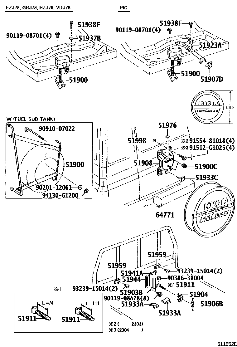 5153 — SPARE WHEEL CARRIER