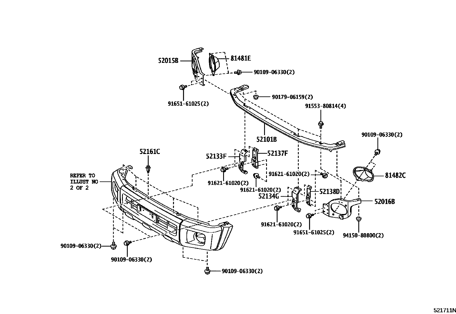 5252 — FRONT BUMPER & BUMPER STAY