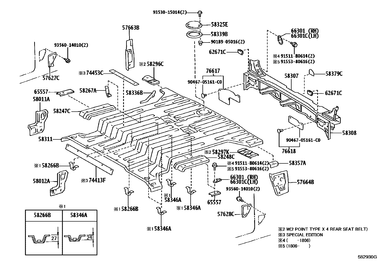 5852 — REAR FLOOR PANEL & REAR FLOOR MEMBER