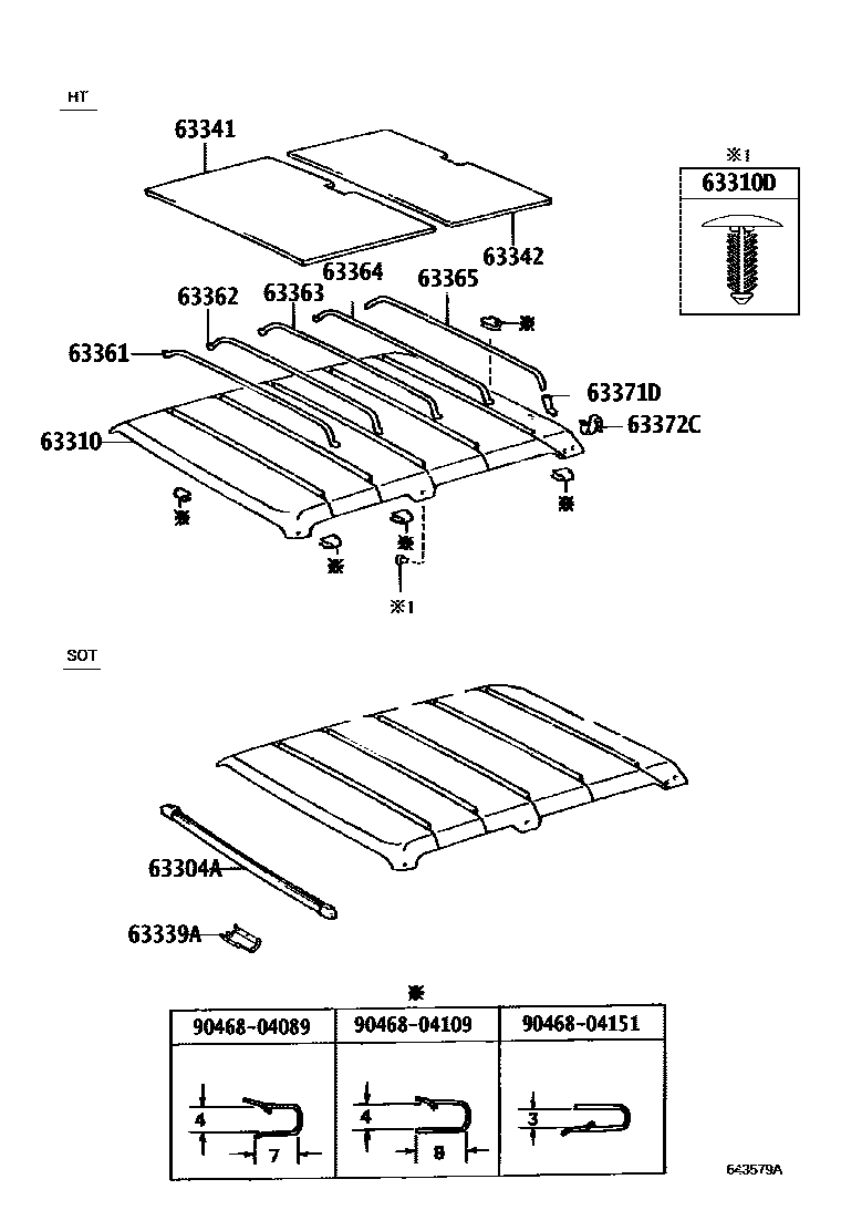 6452 — ROOF HEADLINING & SILENCER PAD