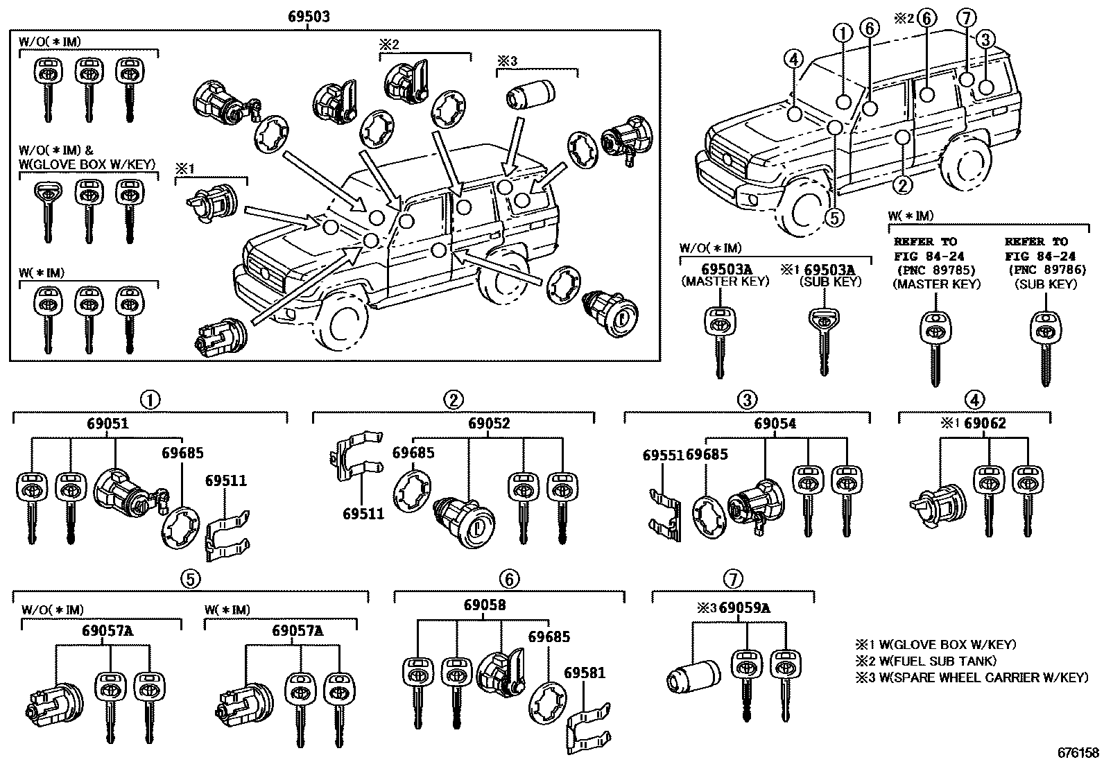 6765 — LOCK CYLINDER SET
