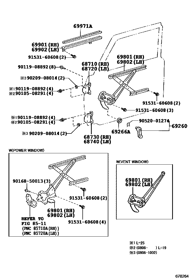 6754 — FRONT DOOR WINDOW REGULATOR & HINGE