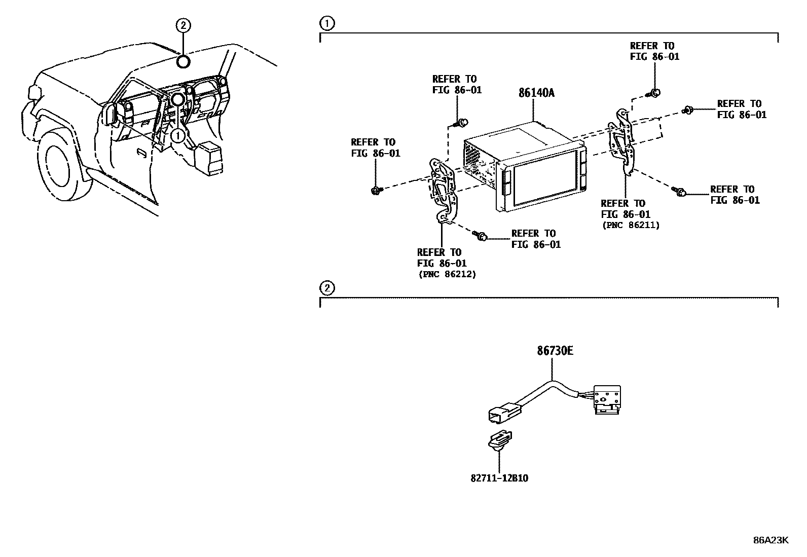 8603 — NAVIGATION & FRONT MONITOR DISPLAY