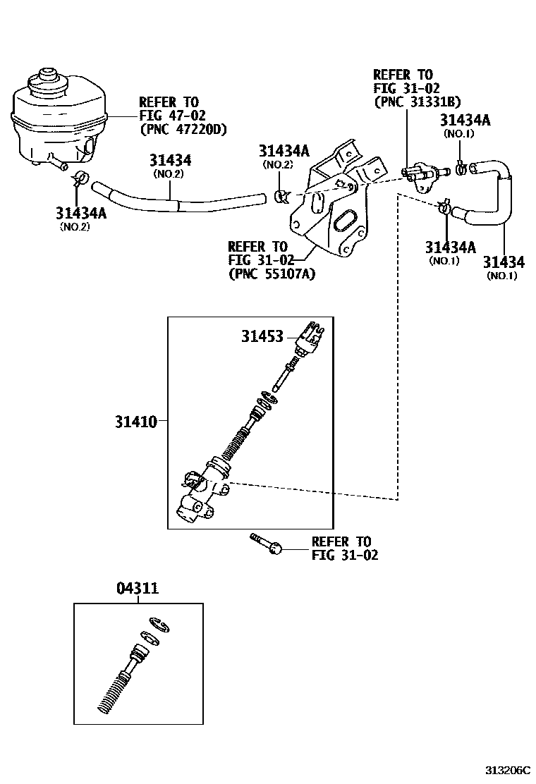 3103 — CLUTCH MASTER CYLINDER