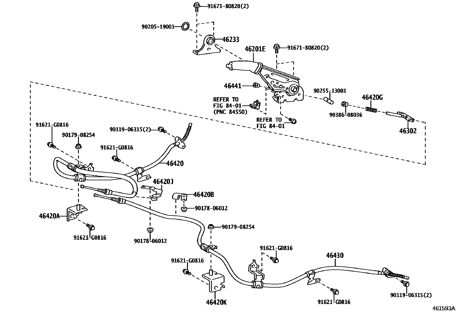 4601 — PARKING BRAKE & CABLE