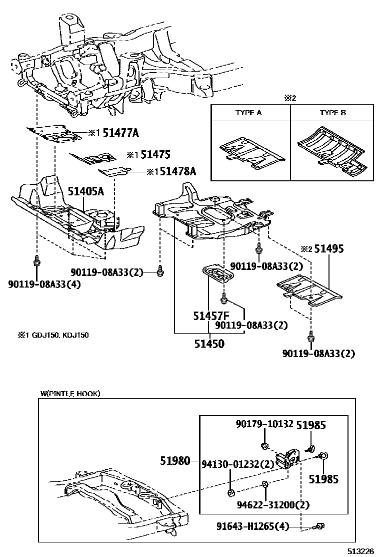 5152 — SUSPENSION CROSSMEMBER & UNDER COVER