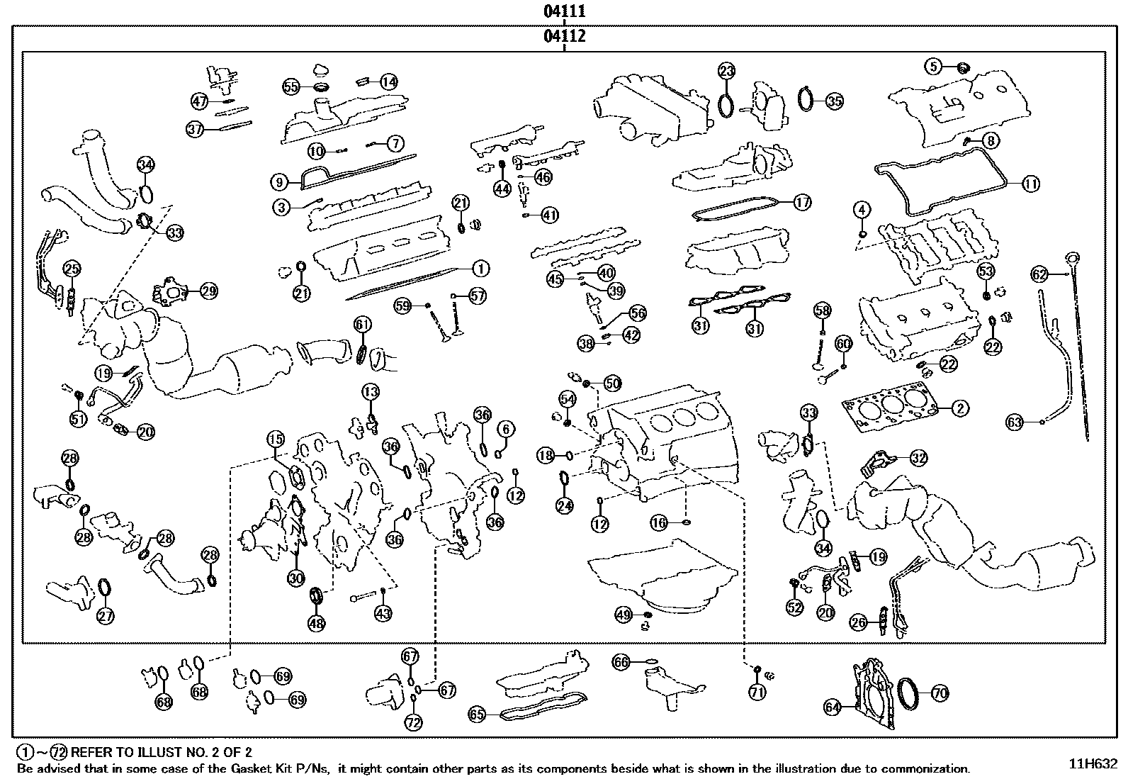 1103 — ENGINE OVERHAUL GASKET KIT