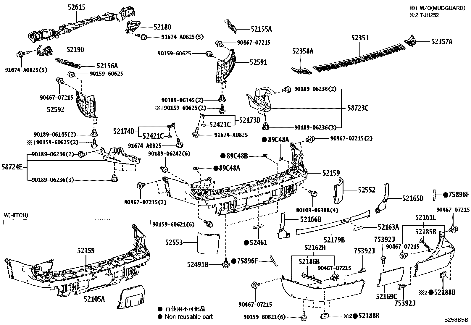 5253 — REAR BUMPER & BUMPER STAY