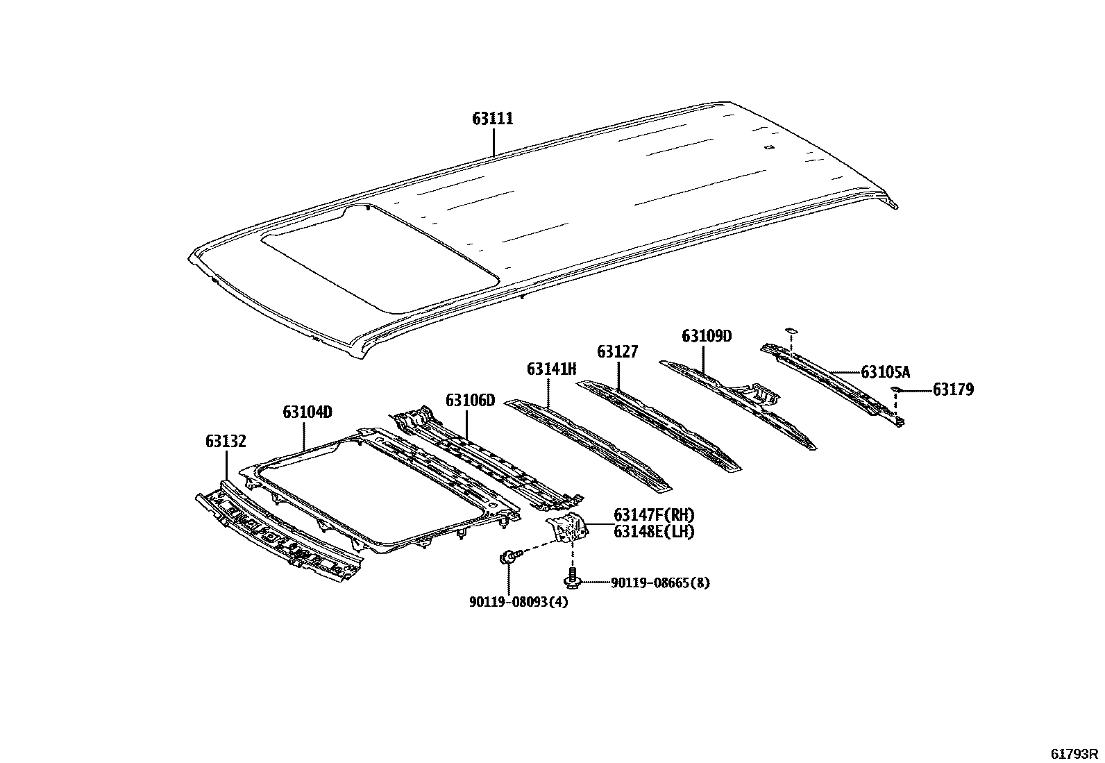 6153 — ROOF PANEL & BACK PANEL