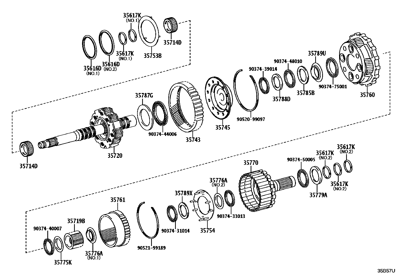 3510 — PLANETARY GEAR, REVERSE PISTON & COUNTER GEAR(ATM)