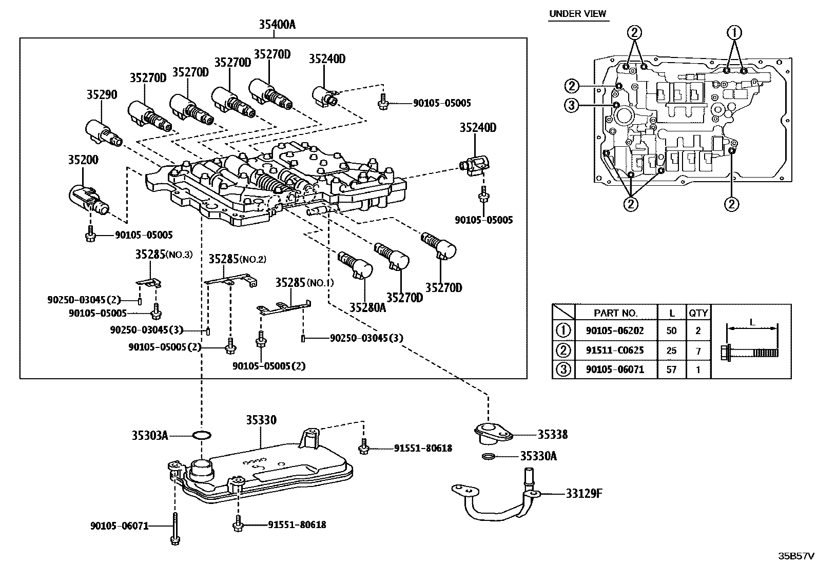 3512 — VALVE BODY & OIL STRAINER (ATM)