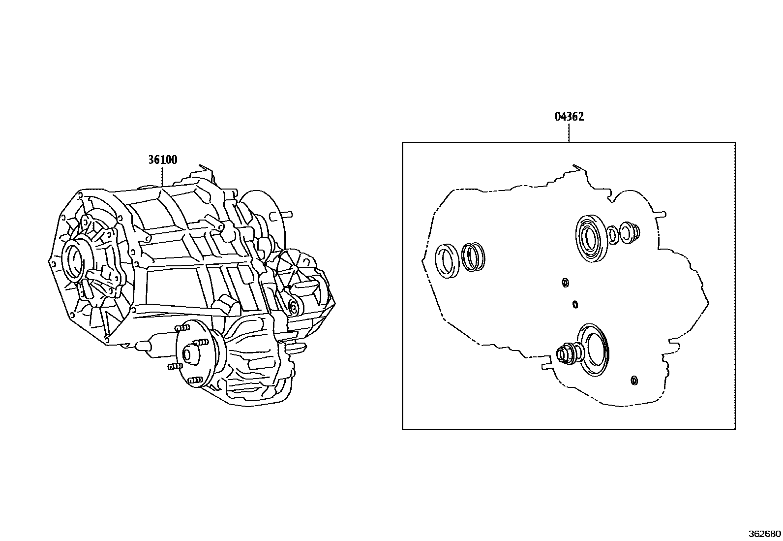 3608 — TRANSFER ASSEMBLY & GASKET KIT