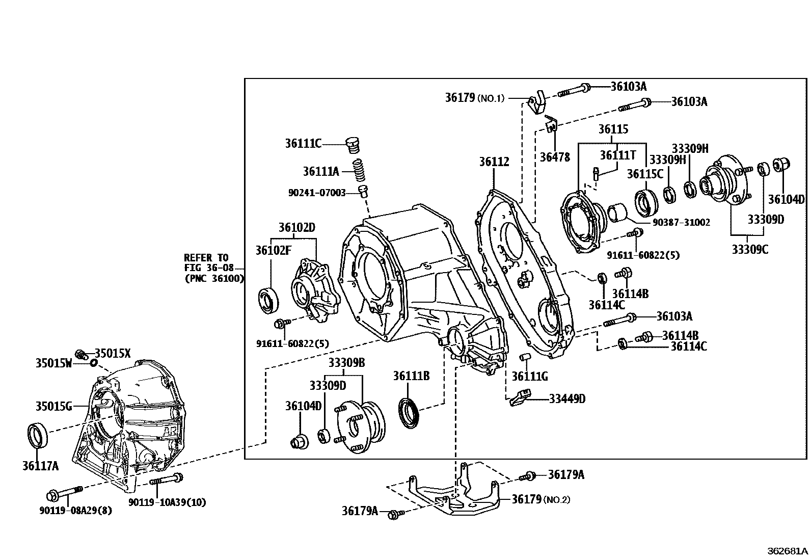 3609 — TRANSFER CASE & EXTENSION HOUSING