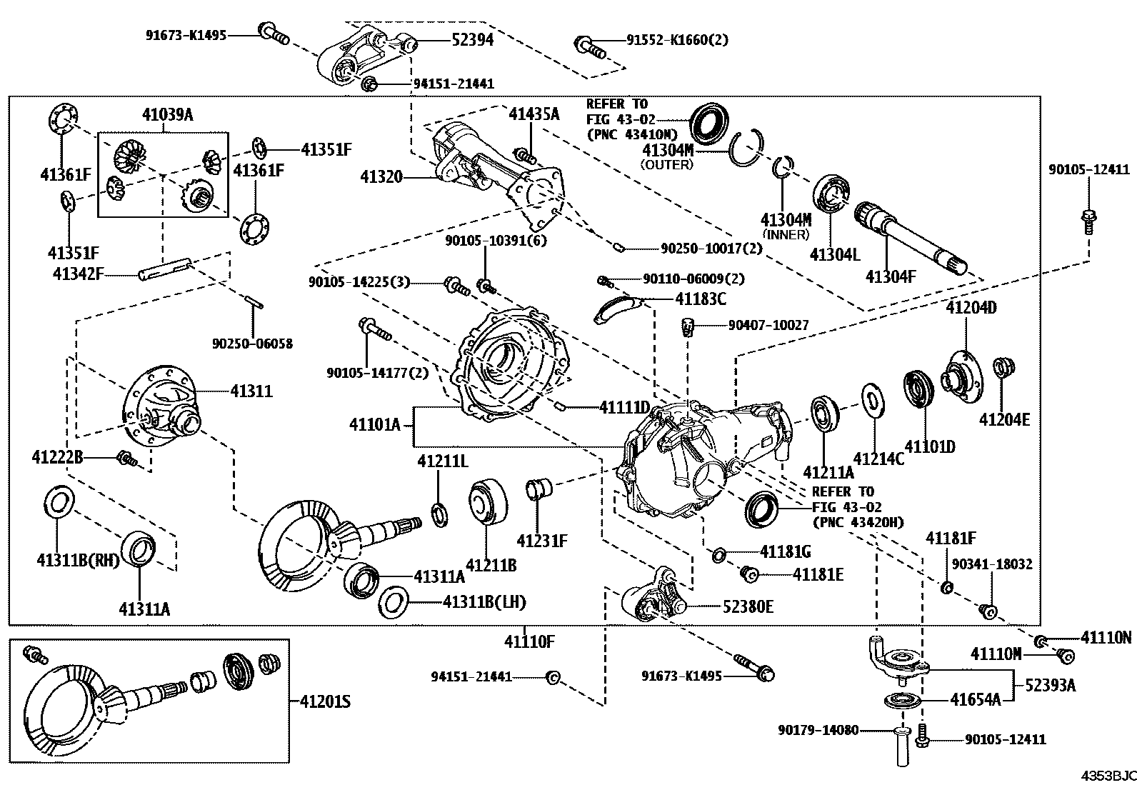4301 — FRONT AXLE HOUSING & DIFFERENTIAL