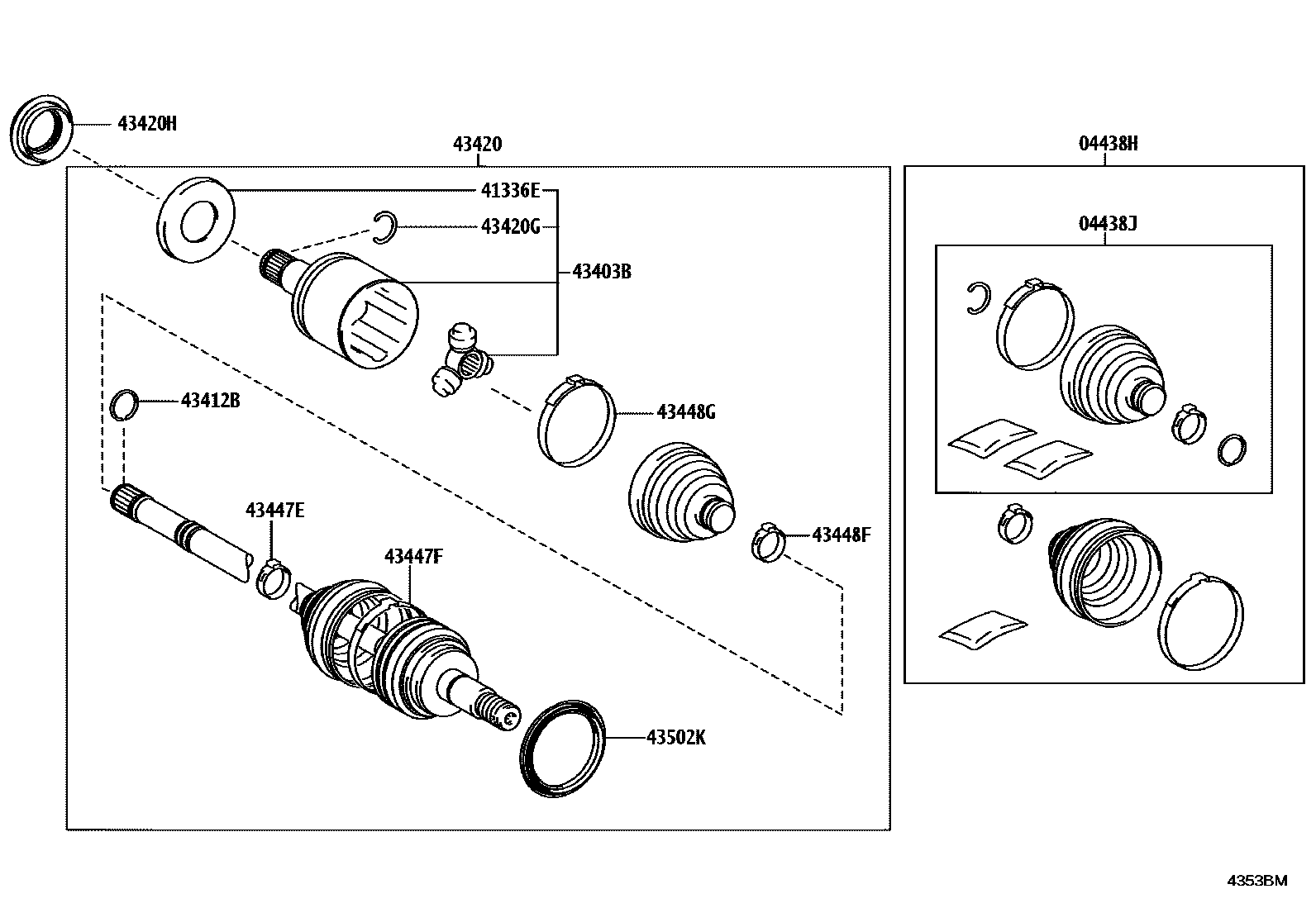 4302 — FRONT DRIVE SHAFT