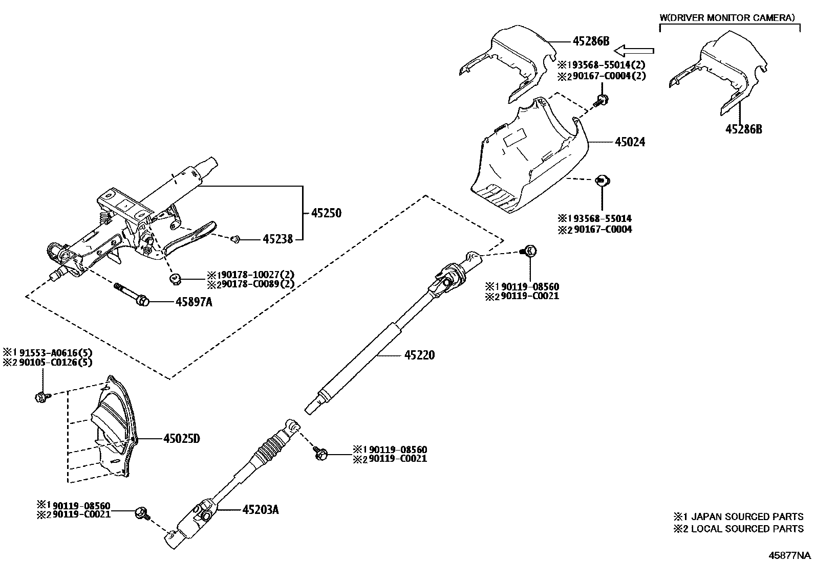 4501 — STEERING COLUMN & SHAFT