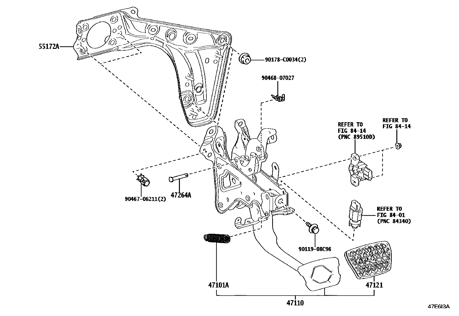 4701 — BRAKE PEDAL & BRACKET