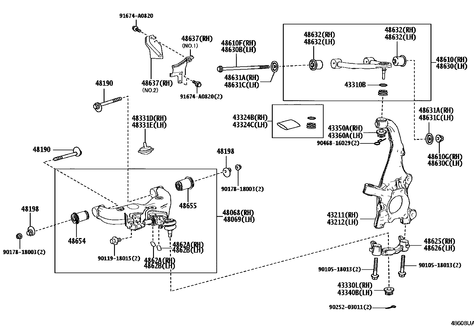 4802 — FRONT AXLE ARM & STEERING KNUCKLE