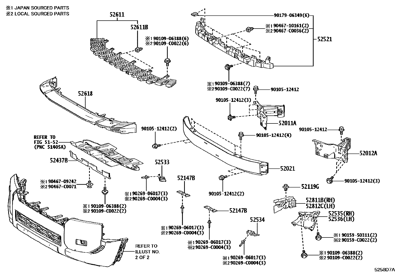 5252 — FRONT BUMPER & BUMPER STAY