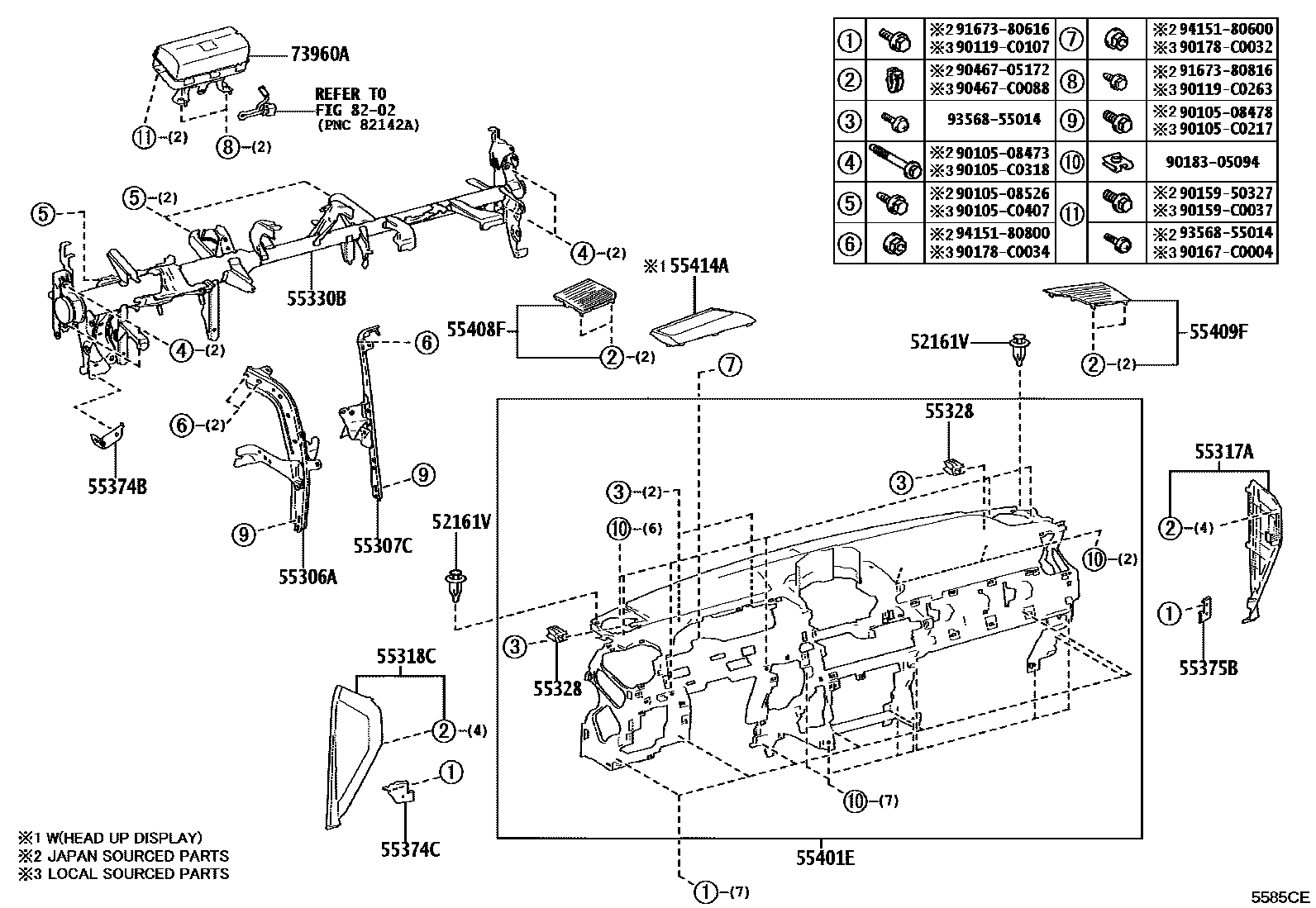 5551 — INSTRUMENT PANEL & GLOVE COMPARTMENT