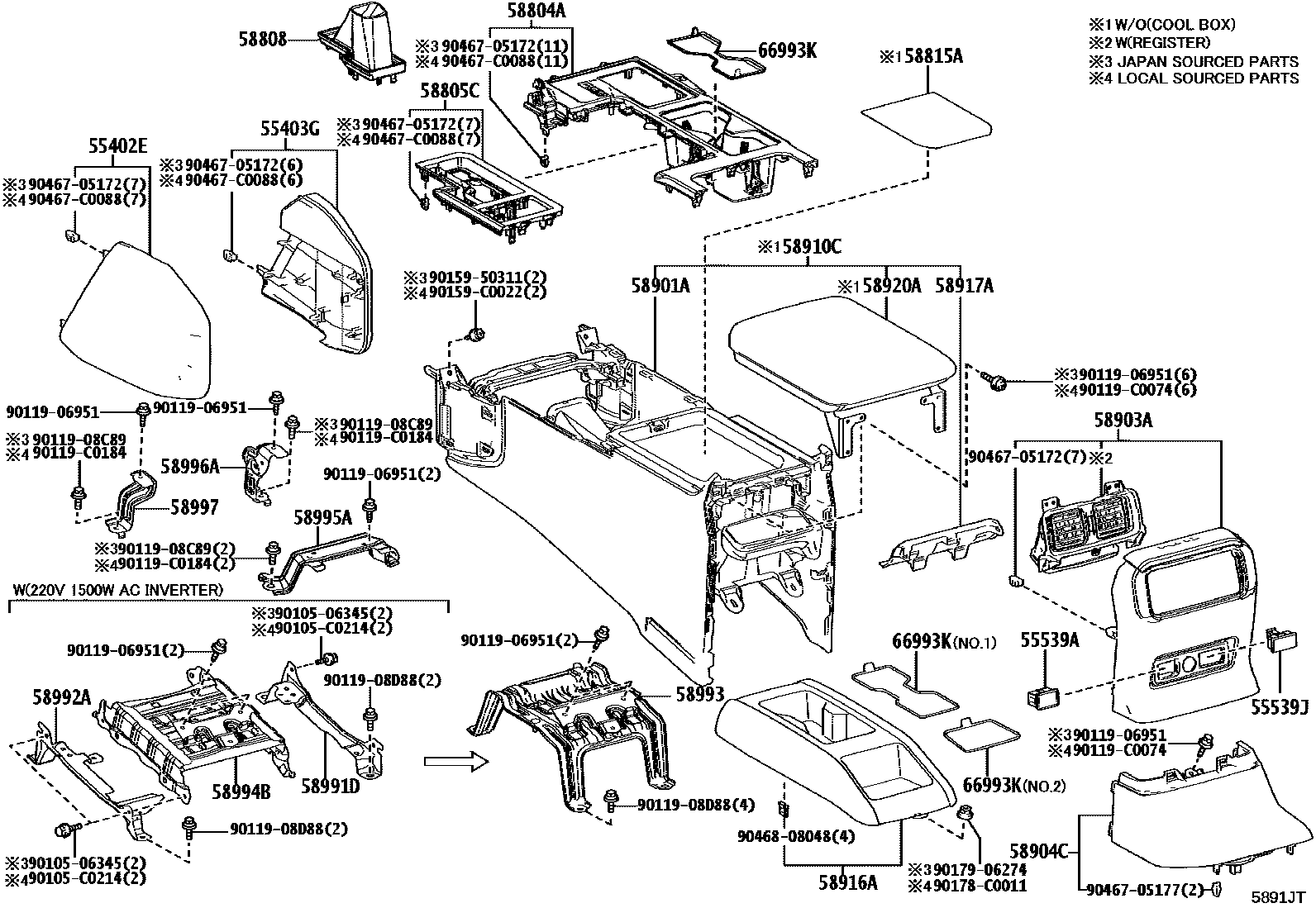 5855 — CONSOLE BOX & BRACKET