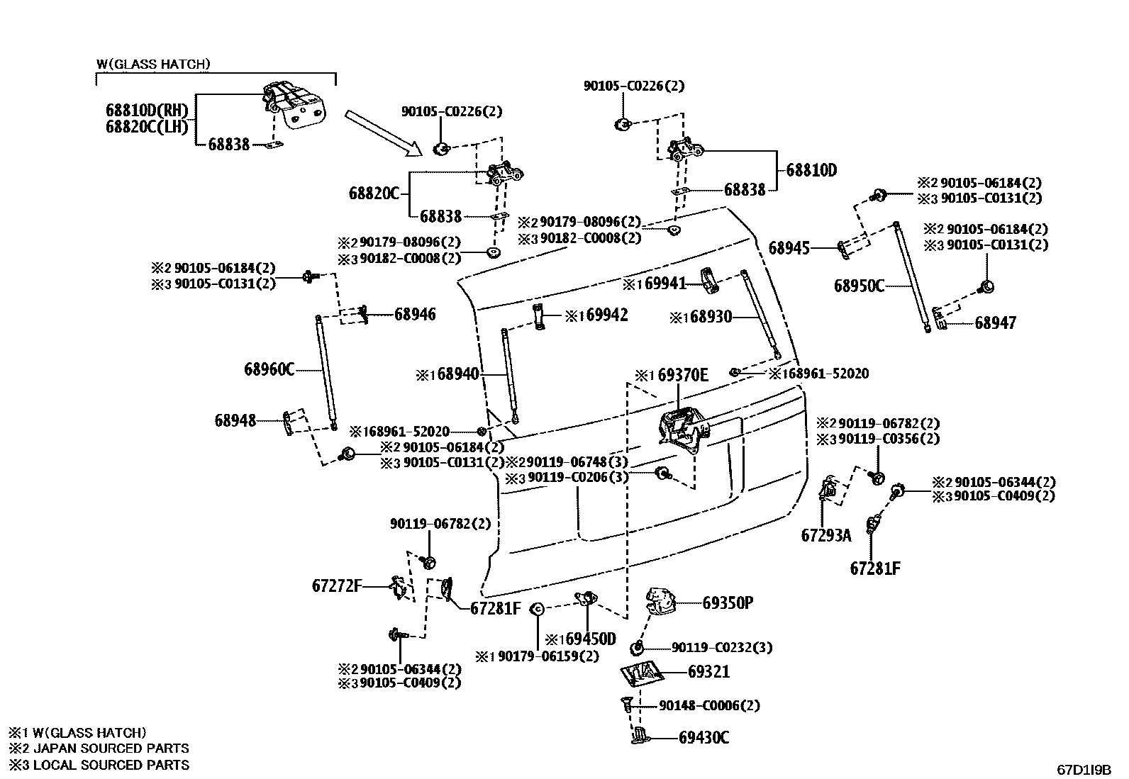 6762 — BACK DOOR LOCK & HINGE