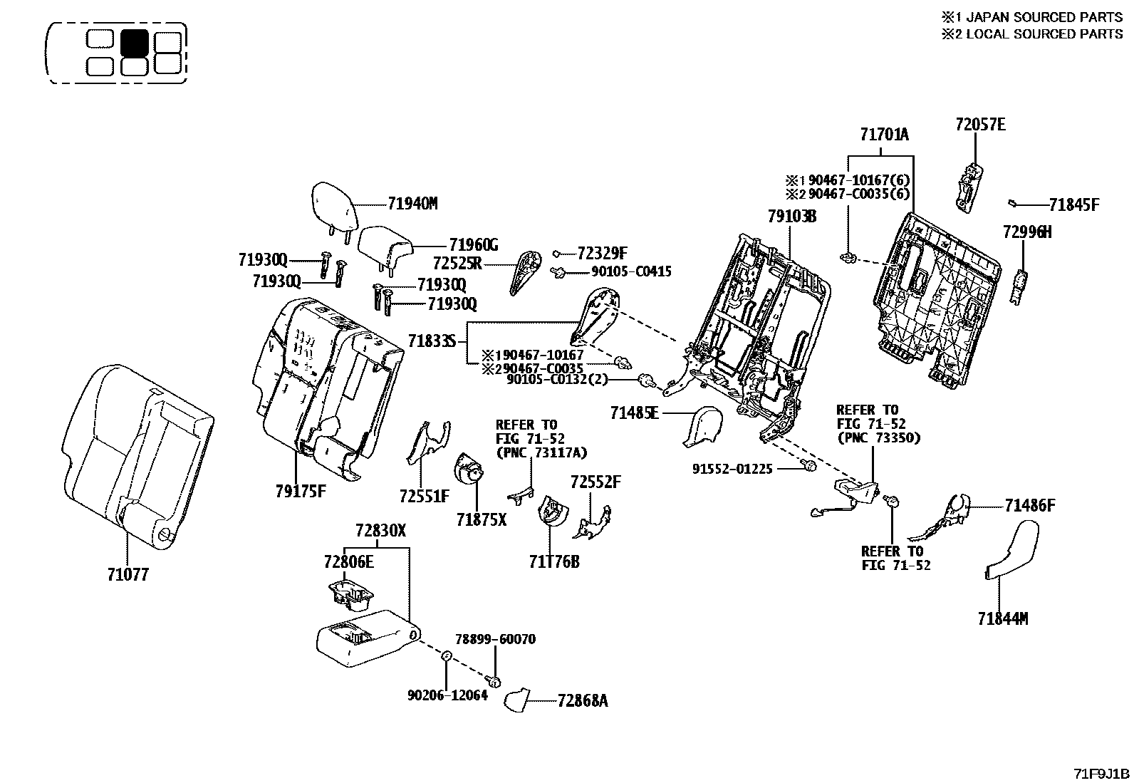 7157 — REAR SEAT &  SEAT TRACK