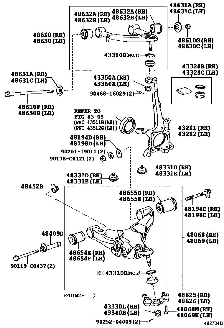 4802 — FRONT AXLE ARM & STEERING KNUCKLE