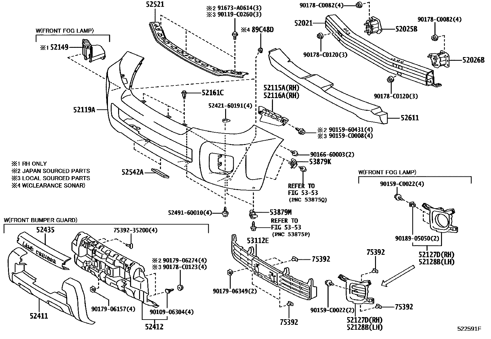 5252 — FRONT BUMPER & BUMPER STAY