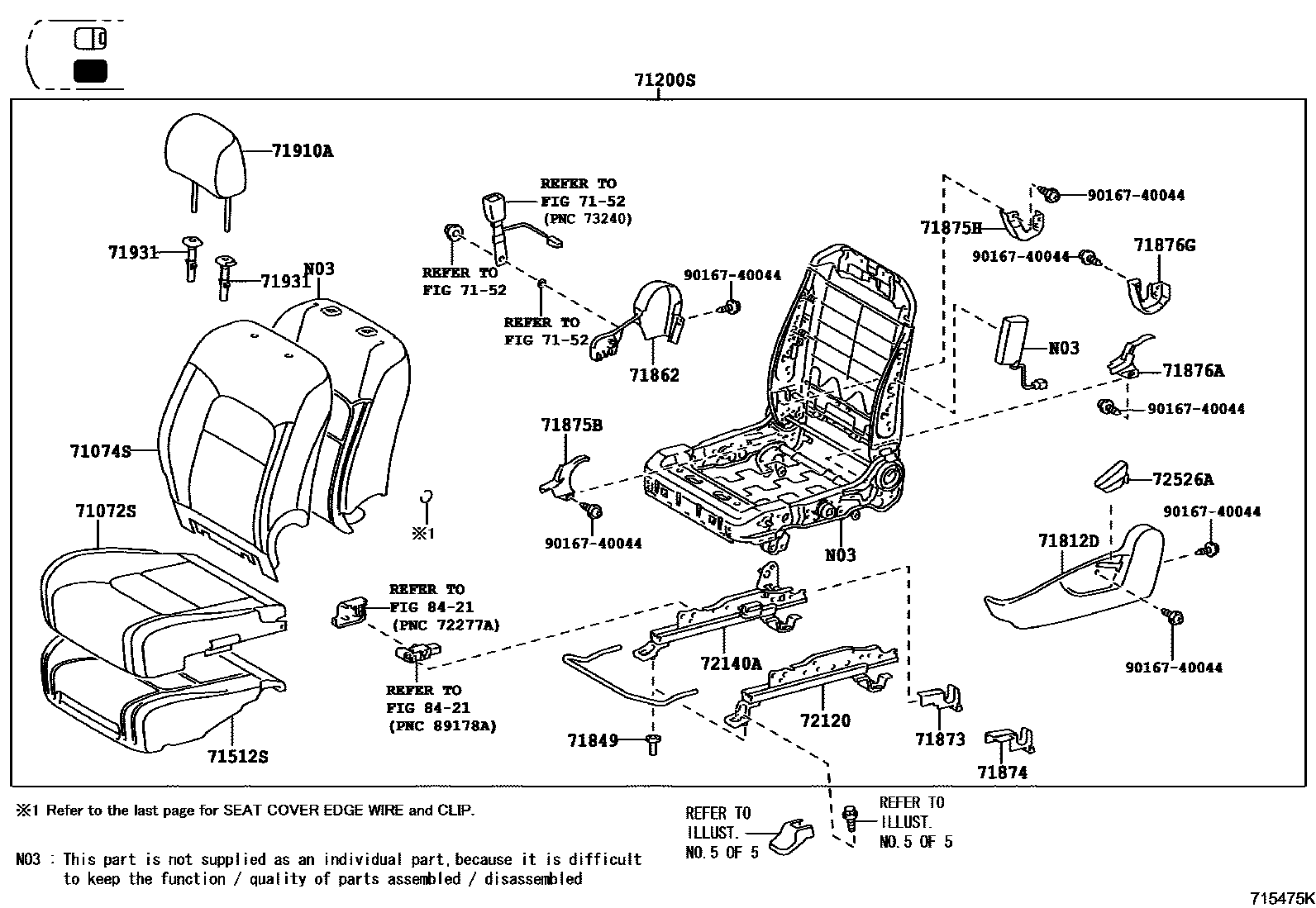 7151 — SEAT & SEAT TRACK
