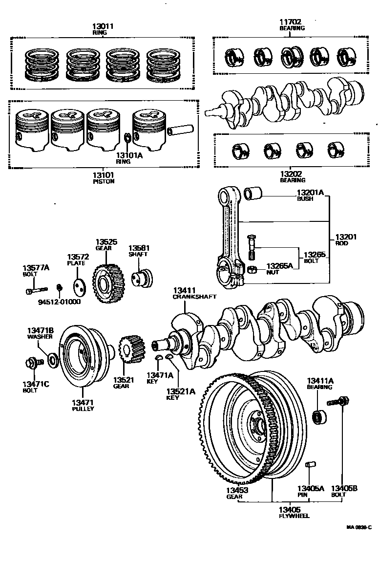 1301 — CRANKSHAFT & PISTON