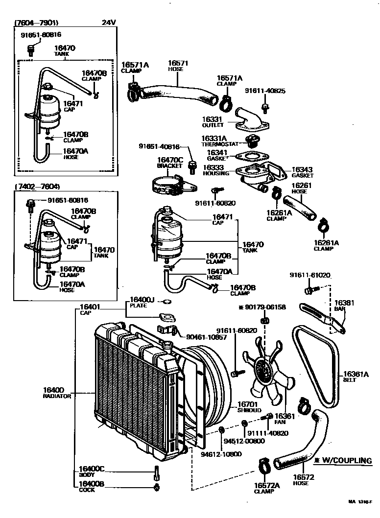 1603 — RADIATOR & WATER OUTLET