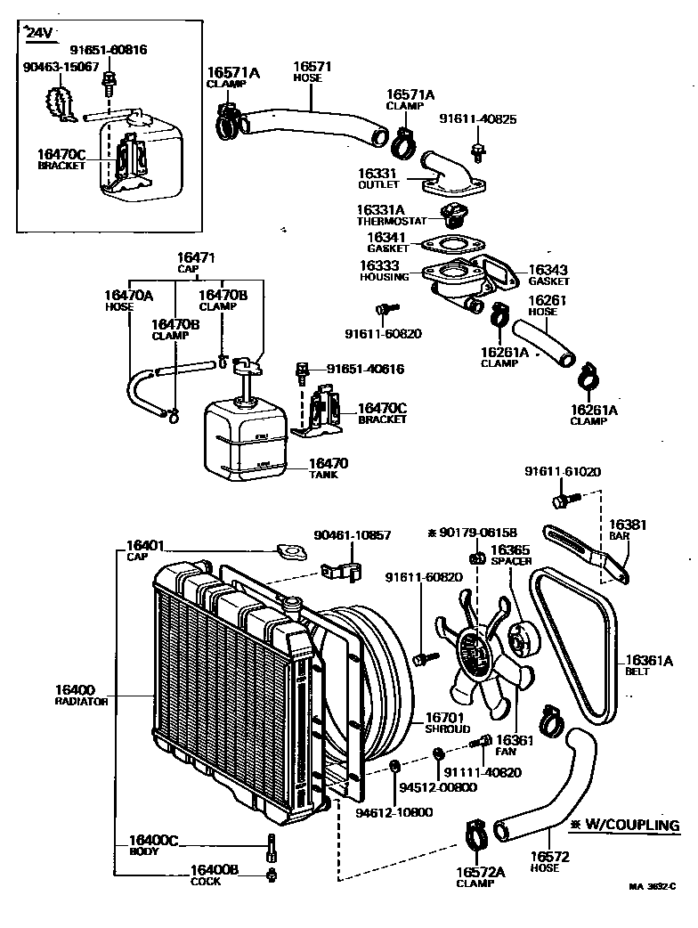 1603 — RADIATOR & WATER OUTLET