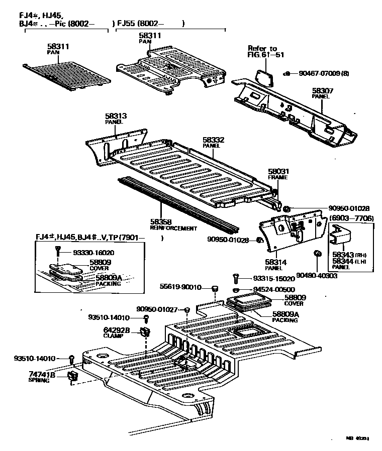 5852 — REAR FLOOR PANEL & REAR FLOOR MEMBER