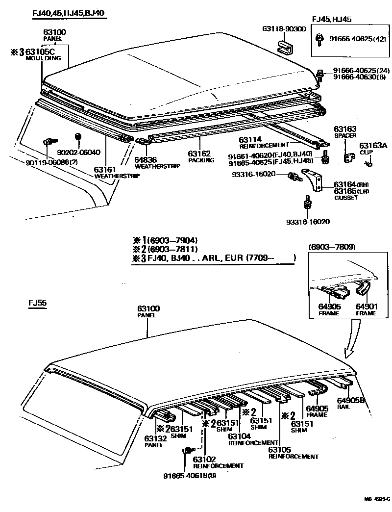 6153 — ROOF PANEL & BACK PANEL