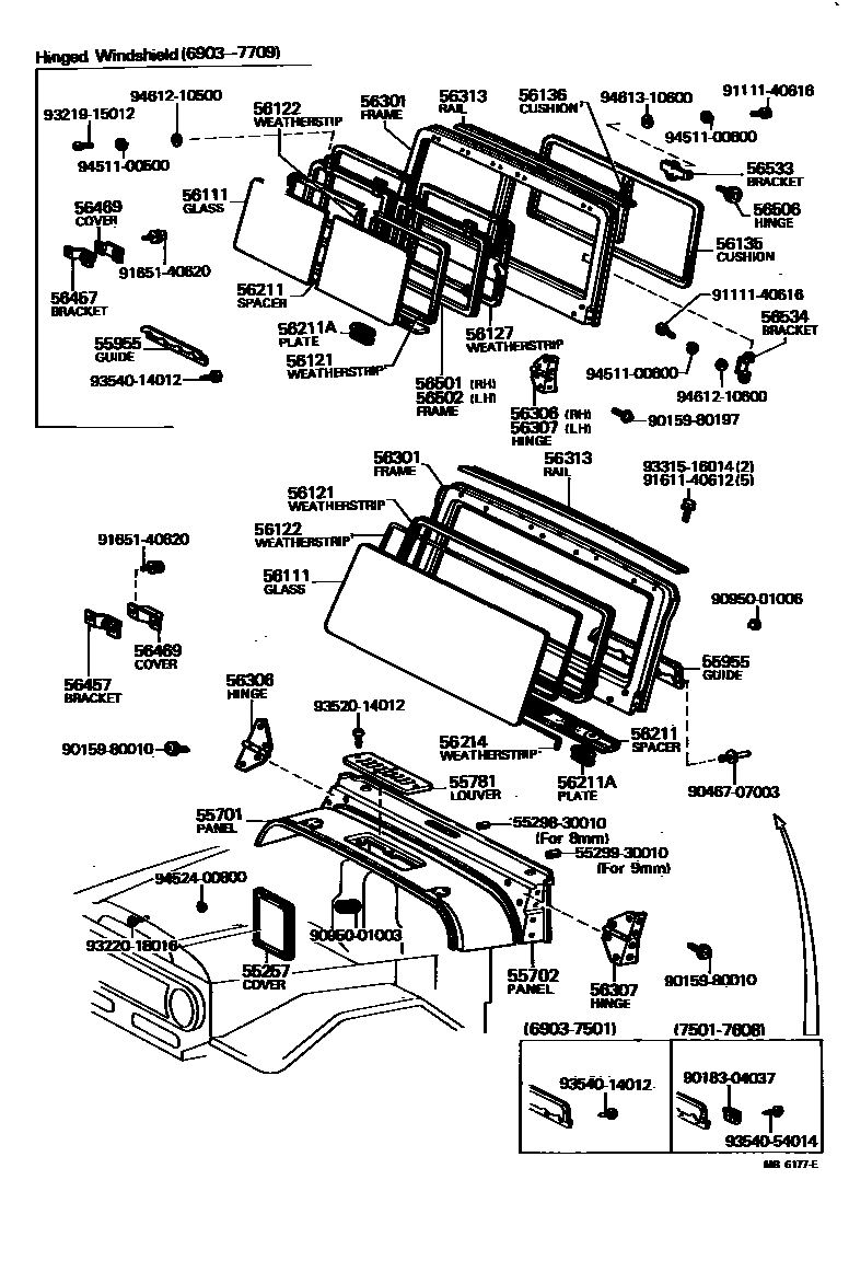 5553 — COWL PANEL & WINDSHIELD GLASS
