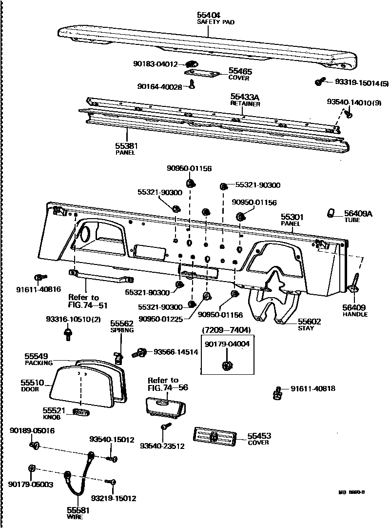 5551 — INSTRUMENT PANEL & GLOVE COMPARTMENT