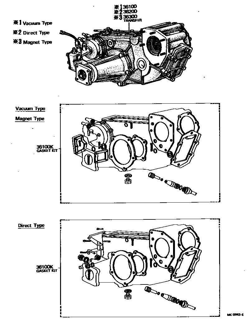 3608 — TRANSFER ASSEMBLY & GASKET KIT