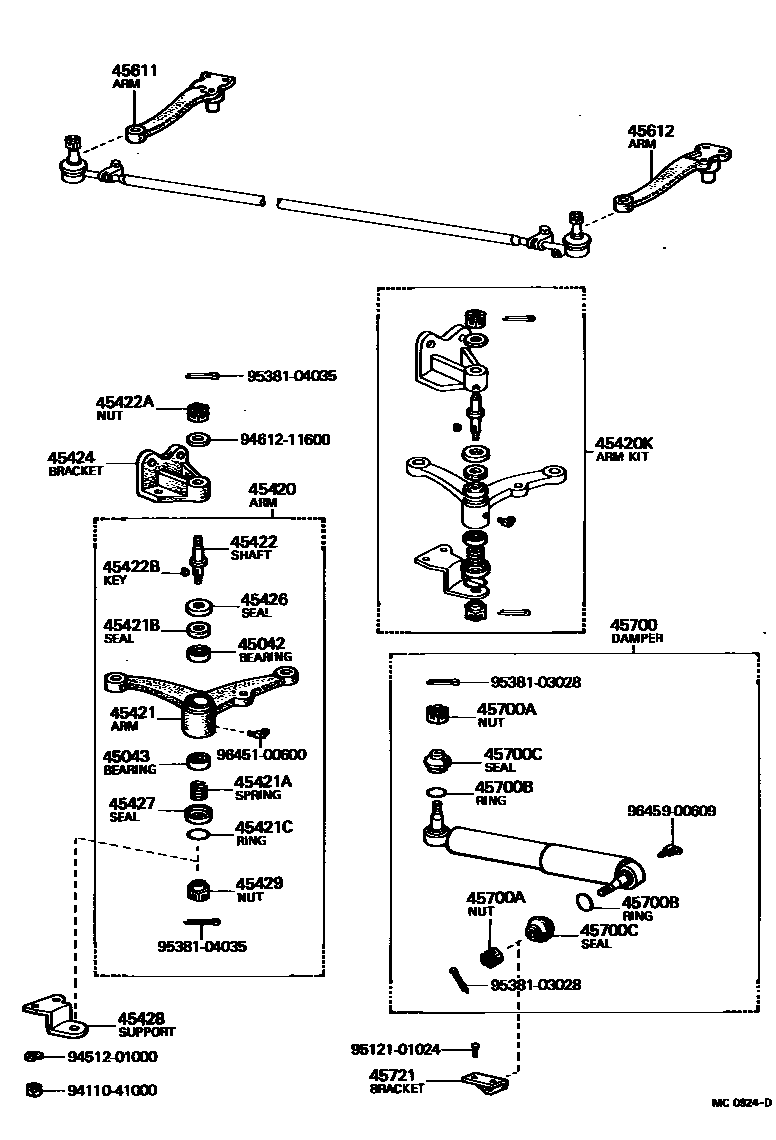 4505 — FRONT STEERING GEAR & LINK