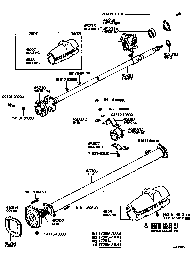 4501 — STEERING COLUMN & SHAFT